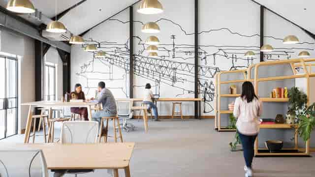 Modern seminar rooms with natural light, ideal for collaborative workshops and meetings.