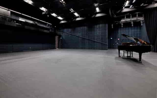 Helsinki Black Box at NoName Theatre, a versatile venue with grand piano for events.
