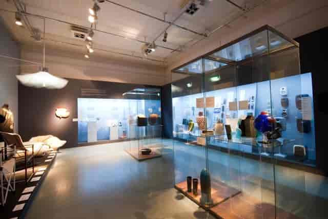 Stylish exhibition space in Design Museum, ideal for art-focused events and networking.