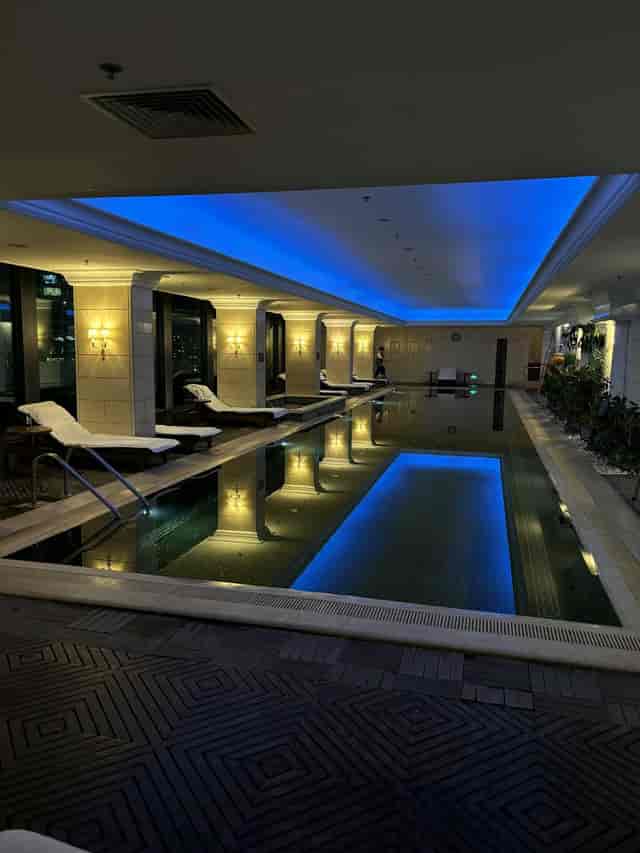 Yellow Tea indoor pool at The Ritz-Carlton Beijing, ideal for wellness events and retreats.