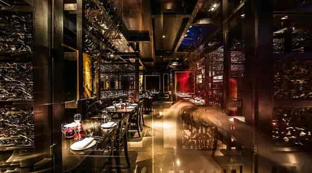 Elegant private dining room at Hakkasan, perfect for upscale events and intimate gatherings.