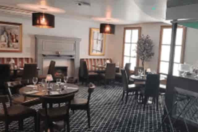 O'Shea's Bistro dining space with elegant decor, perfect for corporate meetings and private events.