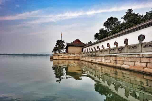 Serene waterfront venue at The Grill, Aman Summer Palace for outdoor events and gatherings.