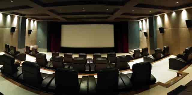 Stylish cinema space with plush seating for private screenings and exclusive events.