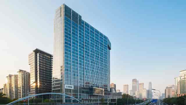 "Modern Capital Ballroom at Renaissance Beijing Hotel, ideal for corporate events and conferences."
