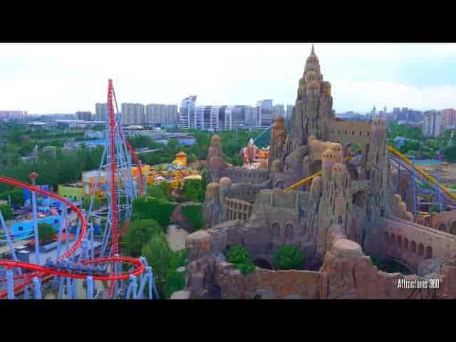 Amusement park in Beijing Happy Valley with castle and rides for corporate events.