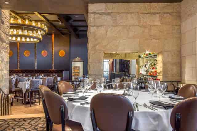 Sophisticated Mastro's Steakhouse dining space for upscale events and celebrations.