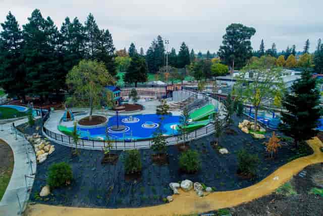 Magical Bridge Playground in Redwood City: vibrant play areas for family-friendly events.
