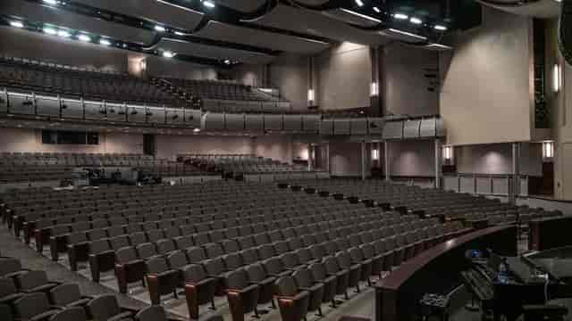 San Mateo Performing Arts Center auditorium with tiered seating for events and performances.