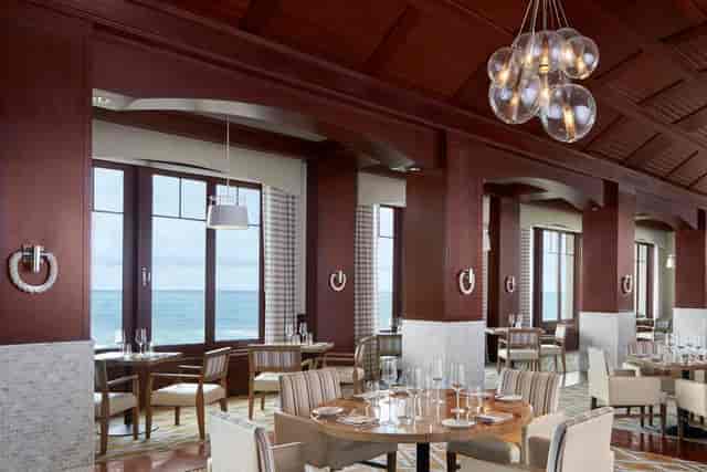 Stylish dining room at The Ritz-Carlton, Half Moon Bay for events and meetings.