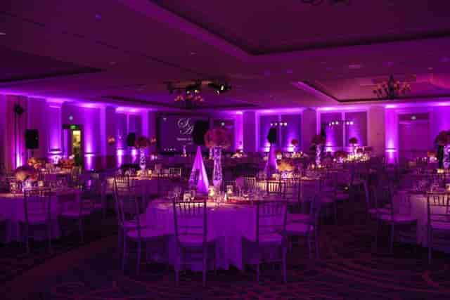 Ritz-Carlton Ballroom in Half Moon Bay, elegantly set for upscale events and presentations.