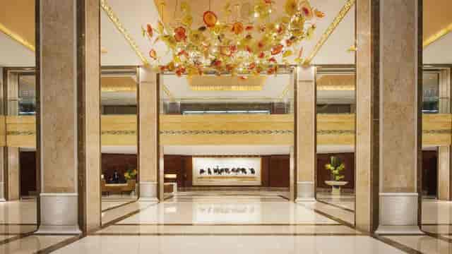 Function Room at The Imperial Mansion, luxurious marble flooring, ideal for events.