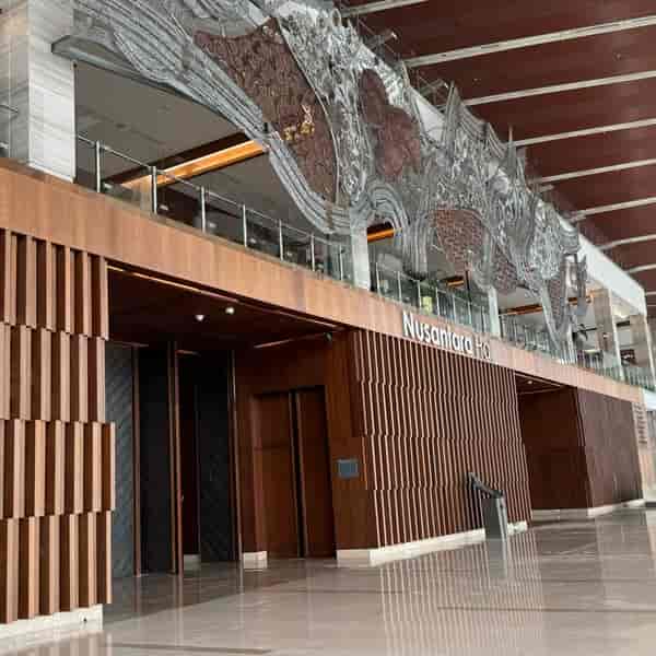 Nusantara Hall entrance at ICE, a modern venue for conferences and corporate meetings.