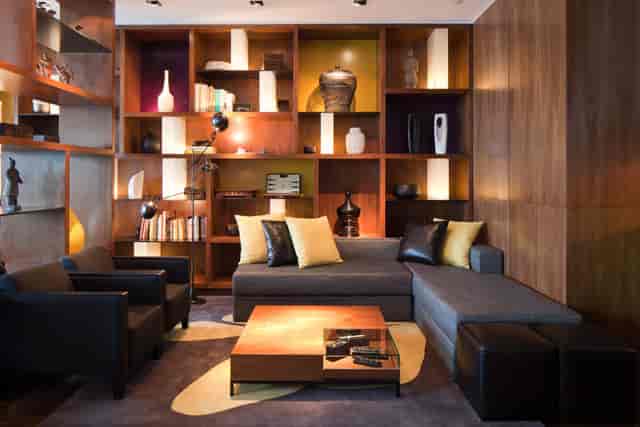 Above & Beyond Private Dining Rooms at Hotel ICON: stylish lounge for networking events.