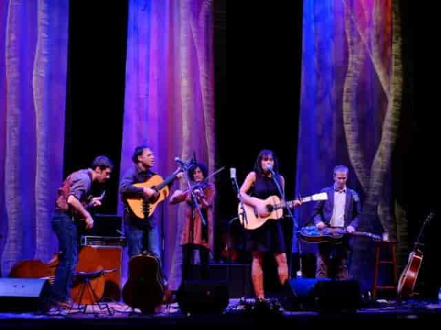 Live music performance at Wortham Center with vibrant stage lighting, ideal for events.
