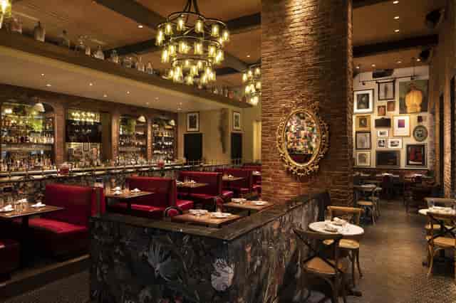 Sophisticated dining venue at Hotel ZaZa, perfect for corporate events and upscale receptions.