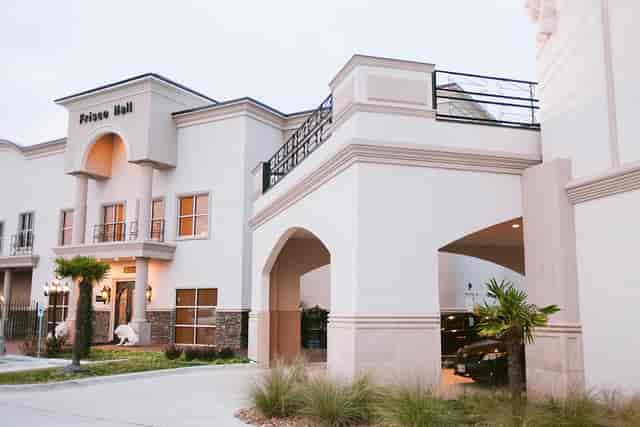 Elegant Ballroom in Frisco Hall, ideal for corporate events and weddings, spacious venue.