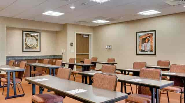 Conference room at Hilton Garden Inn Fort Worth for corporate meetings and training sessions.