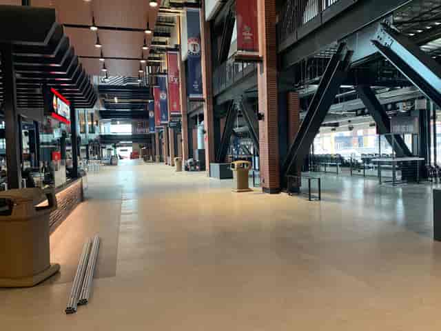 Spacious concourse in Globe Life Field, ideal for large events and conferences.