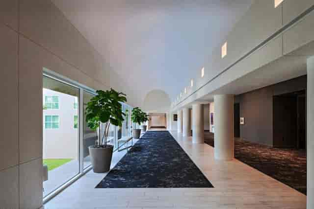 Westlake Boardroom corridor at Marriott DFW, perfect for networking events and registrations.