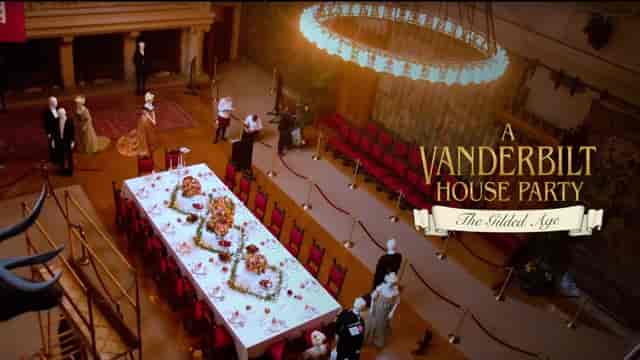 Elegant banquet setup in Vanderbilt Ballroom, Biltmore, perfect for Gilded Age events.