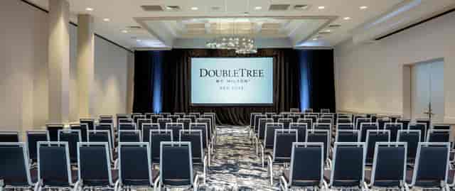Conference Room at DoubleTree by Hilton San Jose with elegant ambiance for corporate meetings.