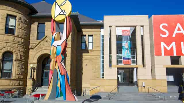 New Wing, San José Museum of Art: vibrant sculpture in a modern event venue.