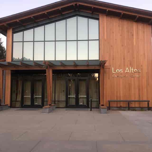 Sunnyvale Community Room entrance, modern architecture for events and gatherings.
