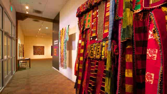 Vibrant Joint Gallery at San Jose Museum of Quilts, perfect for cultural events and workshops.