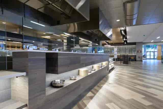 Modern catering setup in Santa Clara University multipurpose rooms, perfect for events.