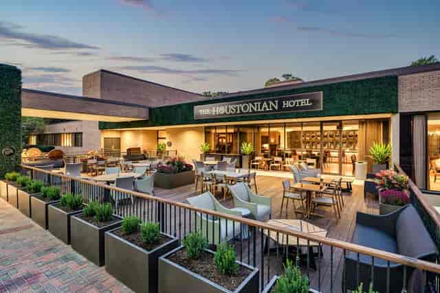 Elegant outdoor ballroom at The Houstonian Hotel for receptions and networking events.