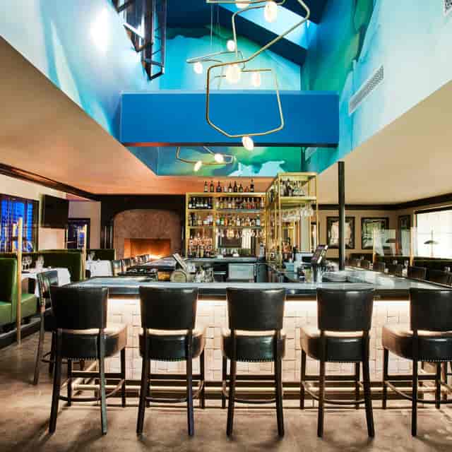 Elegant bar area at Al Biernat's North, ideal for networking events and meetings.