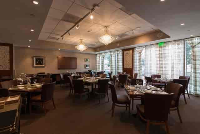Maharaja Room at Kiran's: elegant dining space for upscale dinners and corporate events.