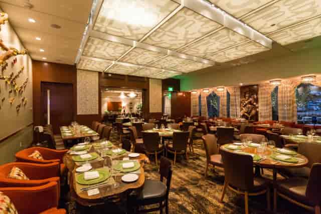 Elegant dining room at Kiran's, perfect for private events and meetings.