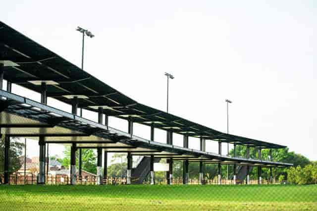 Memorial Park Golf Course driving range, spacious venue for corporate events and gatherings.