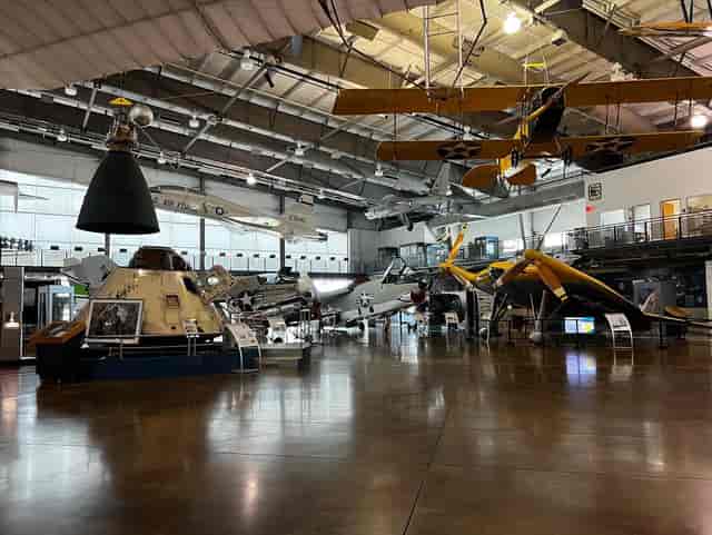 Main Exhibit Hall at Frontiers of Flight Museum, ideal for corporate events and meetings.