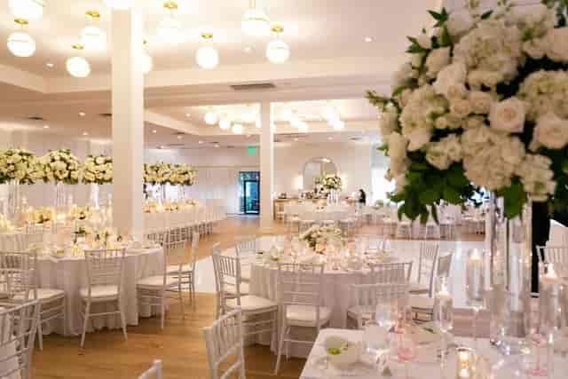 Elegant ceremony space at The Hall on Dragon, perfect for weddings and upscale events.