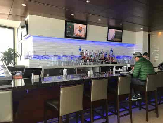 Private dining bar area in Mi Cocina, perfect for networking events and casual gatherings.