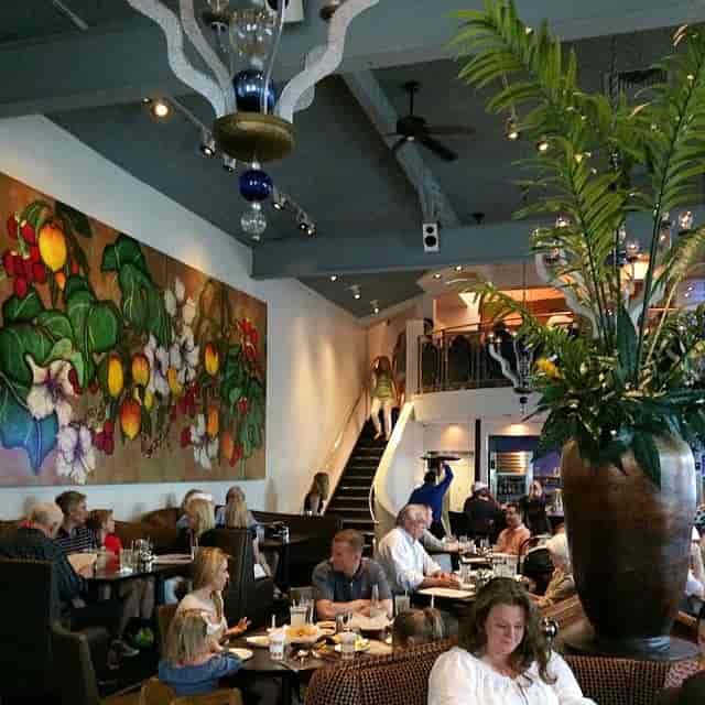"Vibrant Mi Cocina restaurant with diverse seating, ideal for casual gatherings and receptions."