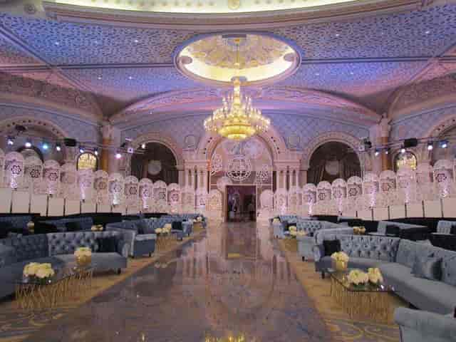 Luxurious wedding venue with elegant seating at The Ritz-Carlton, Riyadh.