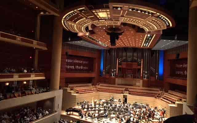 Renaissance Foyer at Meyerson Symphony Center, elegant venue for concerts and gala events.
