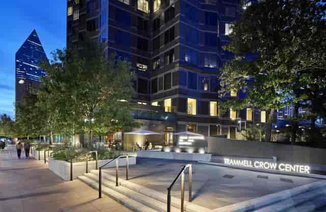 Modern Trammell Crow Center conference venue with sleek architecture for events.