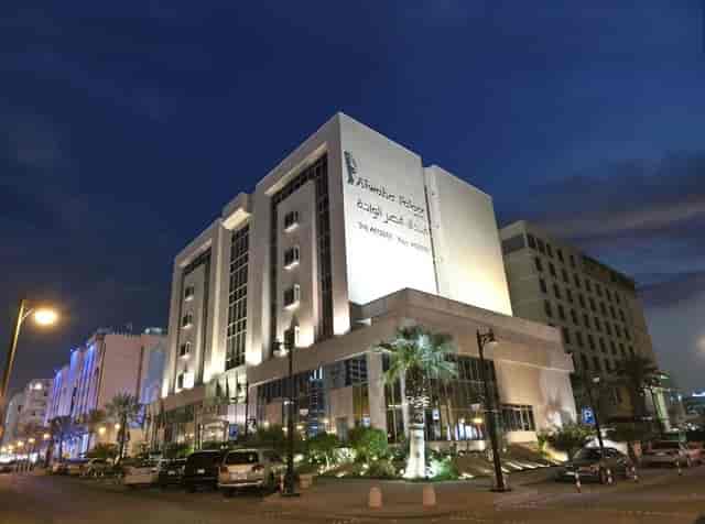 Modern hotel cafe at night, perfect for events and corporate meetings.