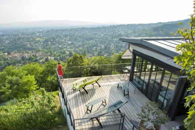 Outdoor event space at Ermitage Hotel with panoramic views, ideal for retreats and gatherings.