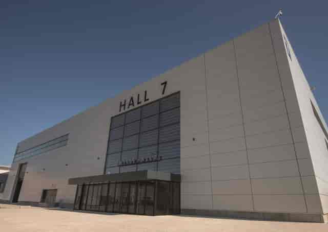 Modern exhibition hall at Eurexpo Lyon, ideal for conferences and trade shows.
