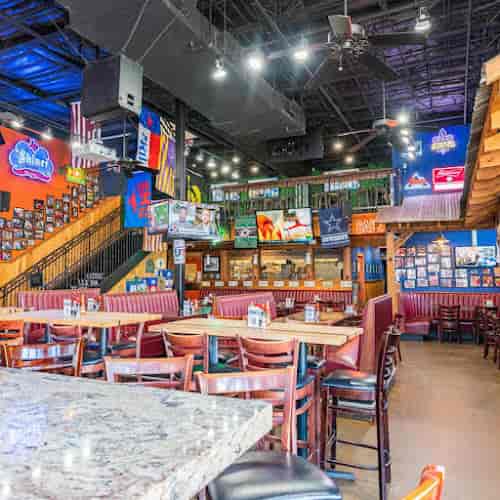 Vibrant restaurant at Dodie's Reef, ideal for casual events with ample seating.