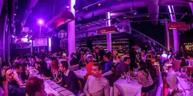 Vibrant event space at Docks 40 with stylish seating for networking and celebrations.