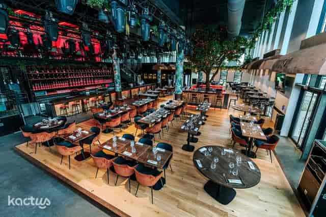 Elegant nightclub at Docks 40 with ambient lighting, perfect for events and celebrations.