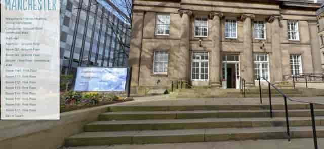 G4 Friends' Meeting House: classic venue with inviting entrance for events and meetings.