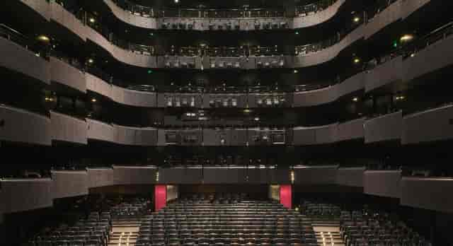 Modern Lyon opera auditorium with tiered seating for concerts and corporate events.